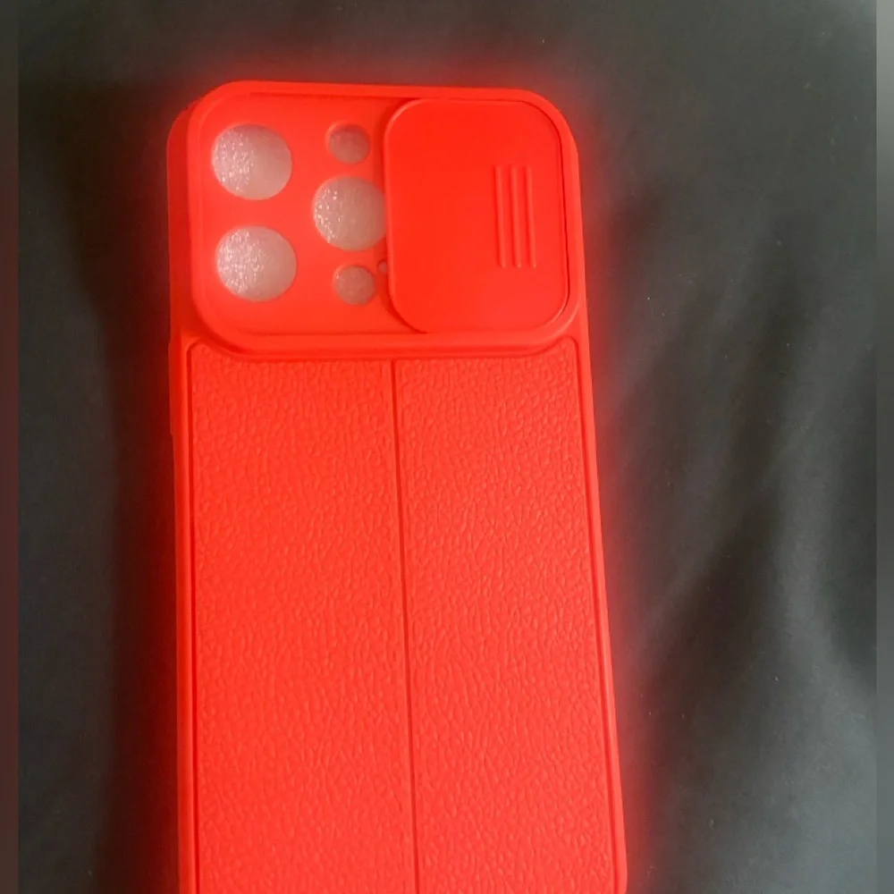 iPhone 14 pro max red shockproof case with slide cover camera lens prote…